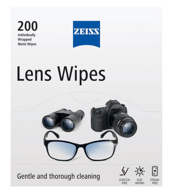 Zeiss Lens Cleaning Wipes, 200 Wipes