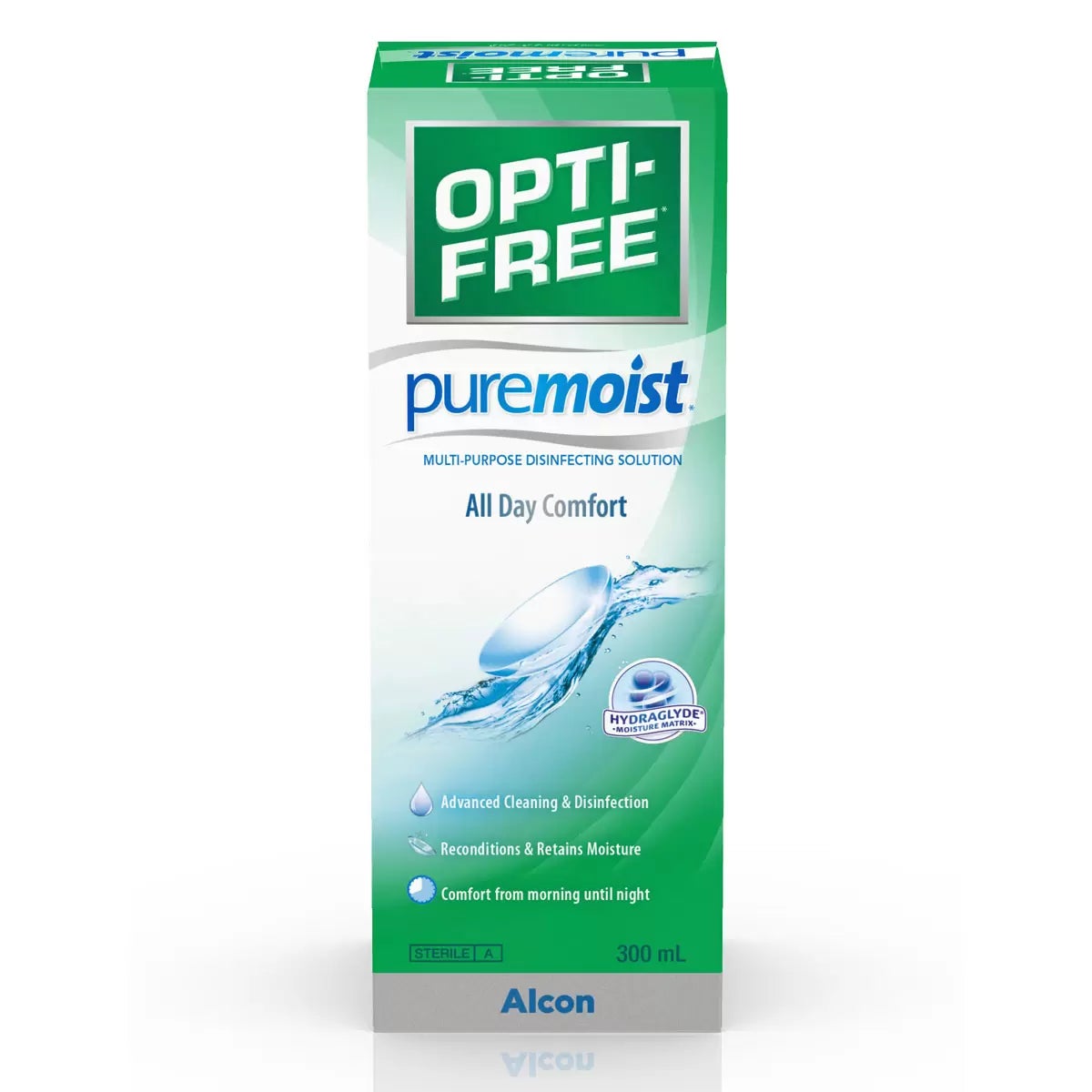 Opti-Free Pure Moist Multi-Purpose Disinfecting Solution, 4 x 300ml (6 Months Supply) - Image 2