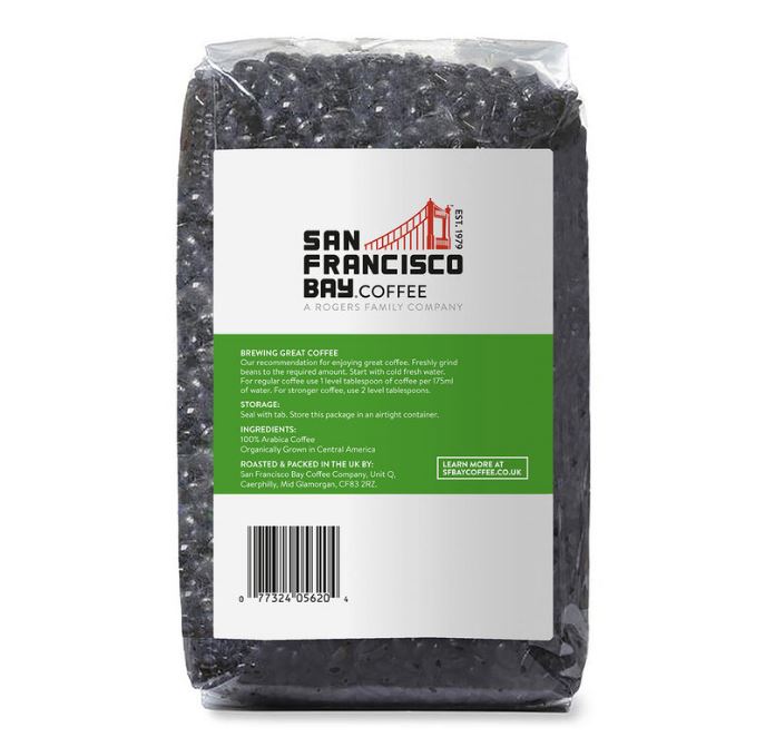 San Francisco Bay Organic Rainforest Blend Whole Bean Coffee, 908g