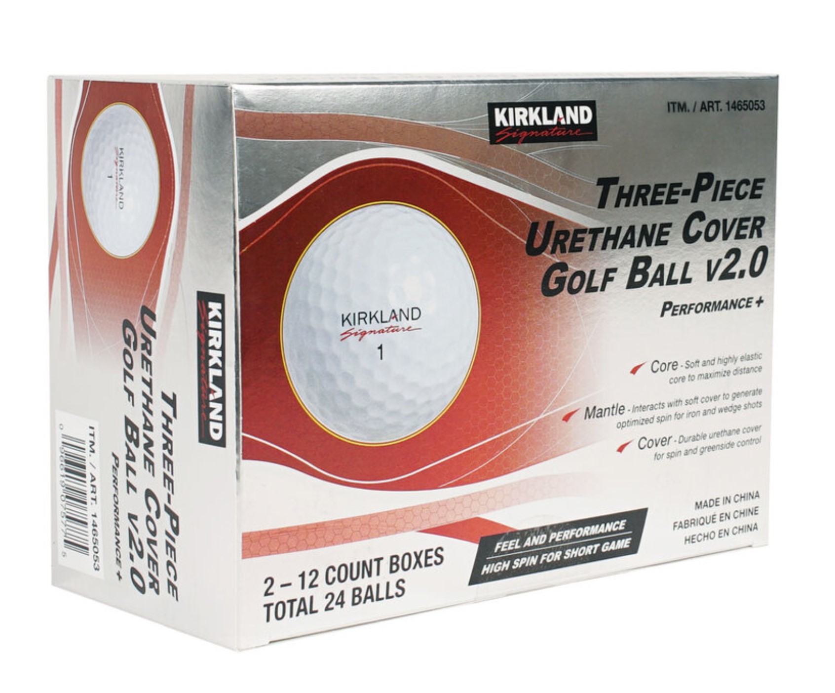 Kirkland Signature Golf Ball V2 Three Piece Urethane Cover 24 Balls