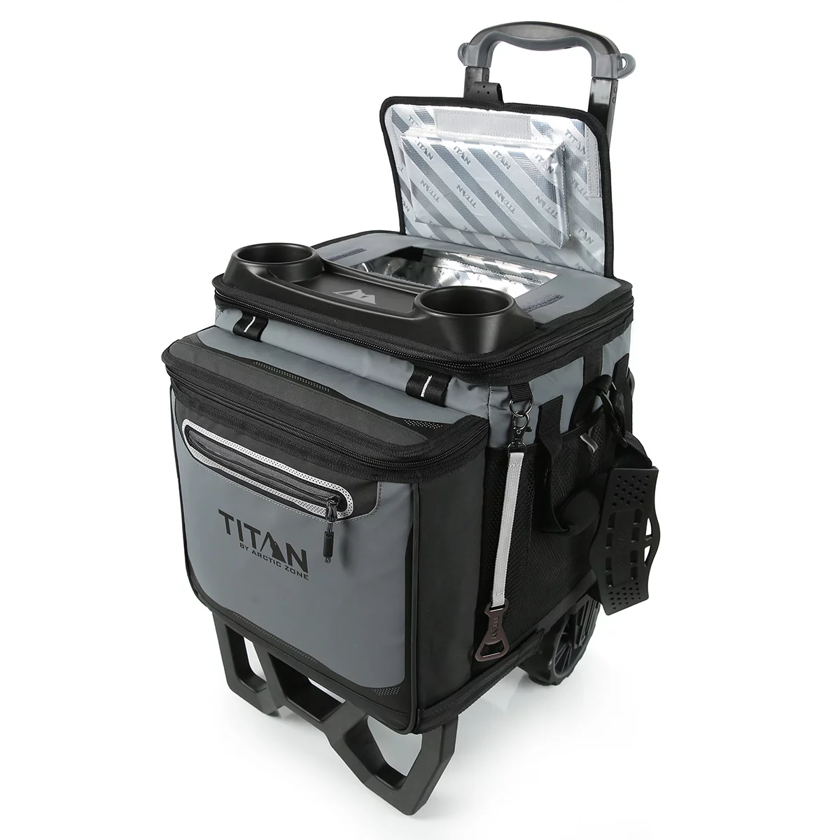 Titan 22.5 Litre 60 Can Cooler with All Terrain Cart in Grey - Image 6