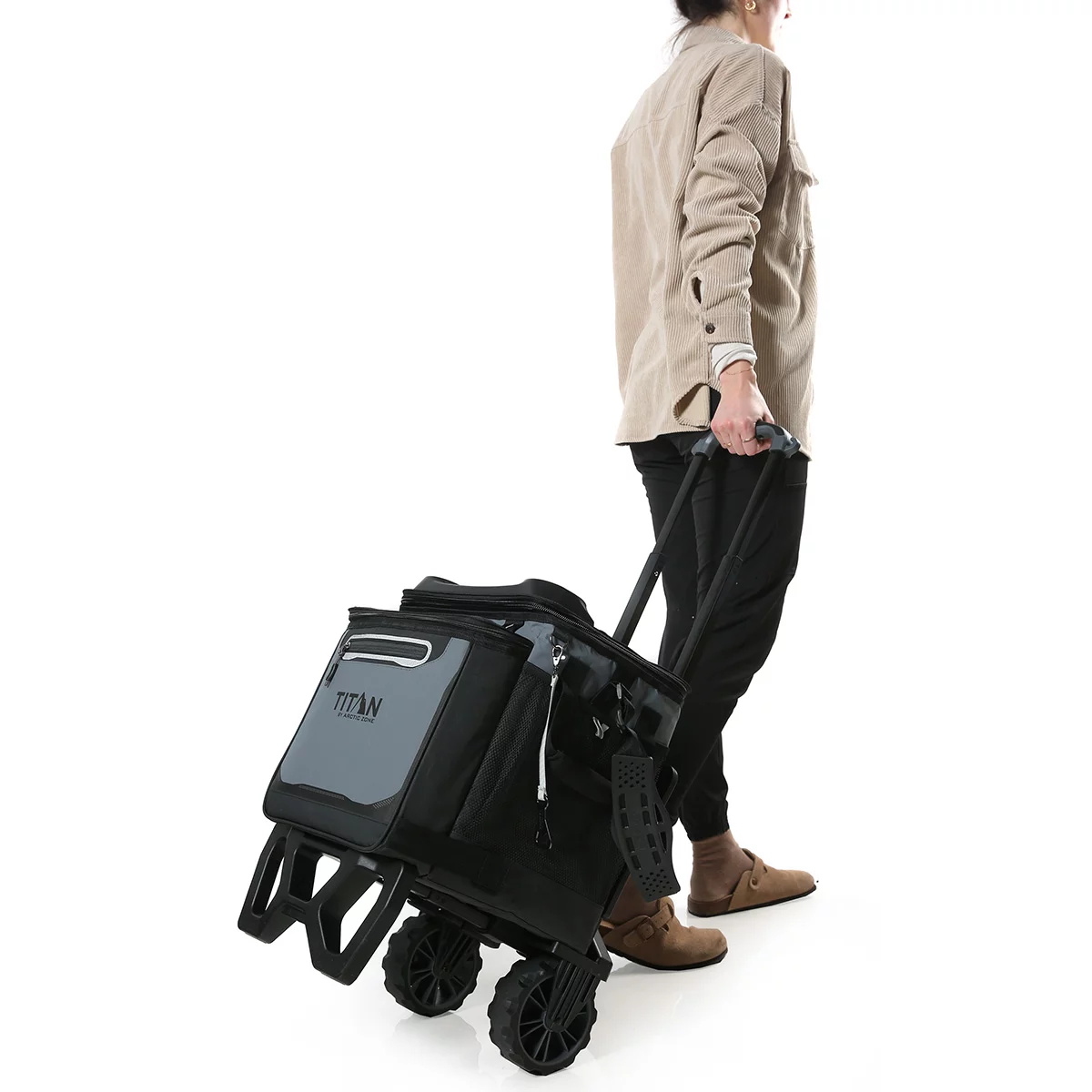 Titan 22.5 Litre 60 Can Cooler with All Terrain Cart in Grey - Image 2