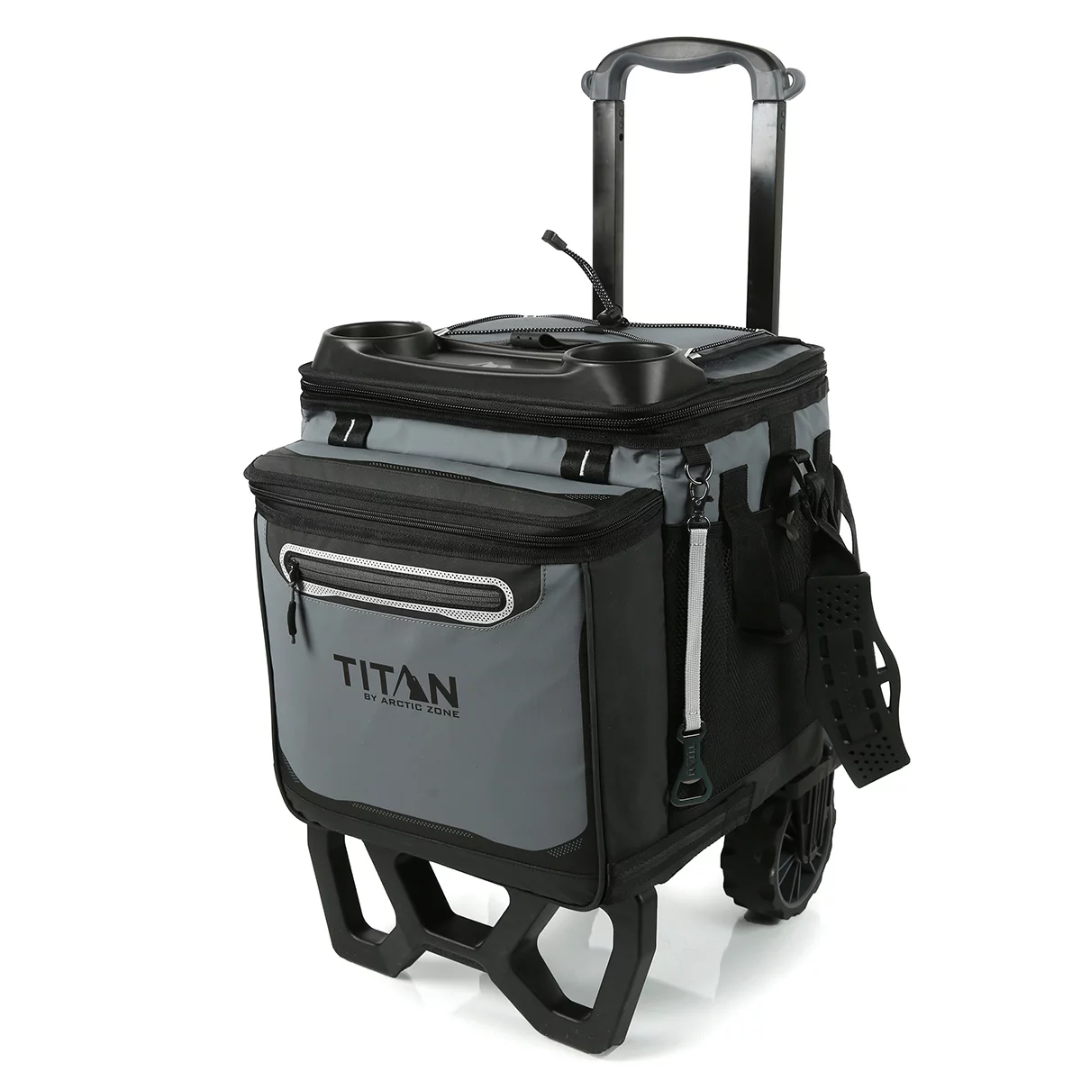Titan 22.5 Litre 60 Can Cooler with All Terrain Cart in Grey