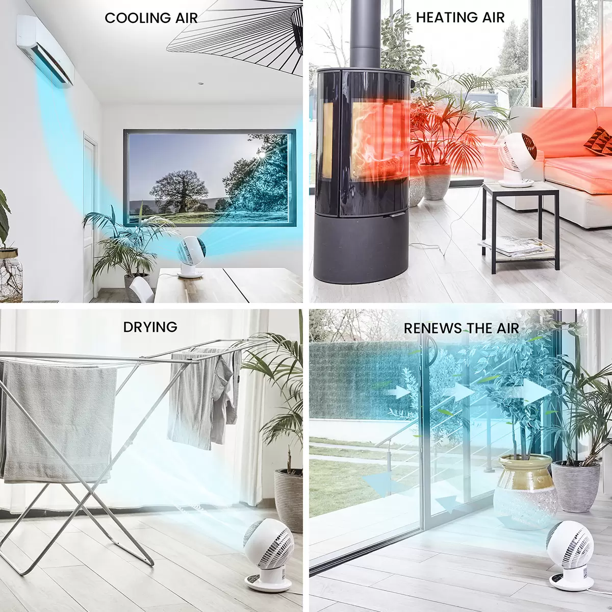 Woozoo Globe Air Circulator Fan with Remote Control White - Image 7