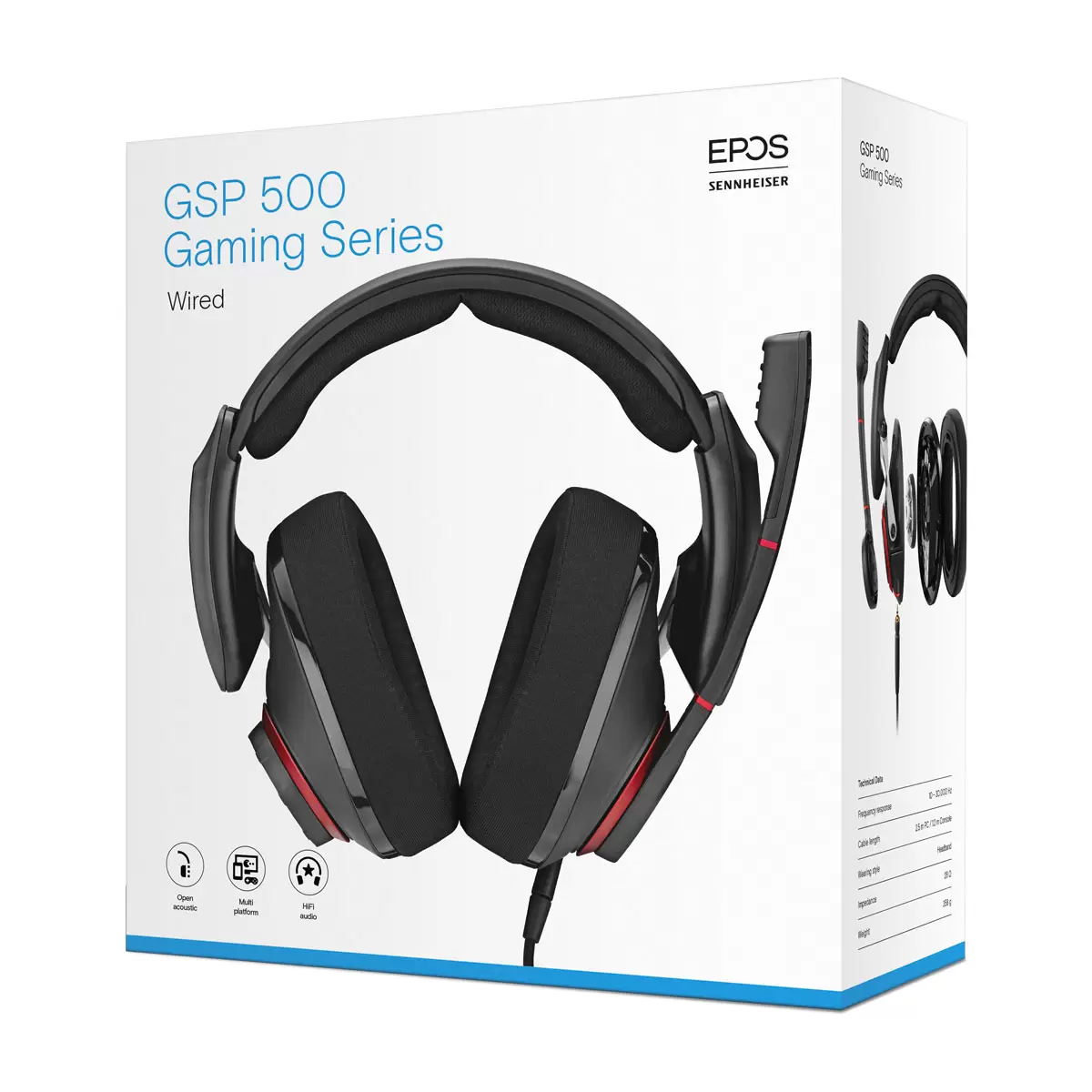 EPOS GSP500 Wired Over Ear Gaming Headset in Black - Image 7