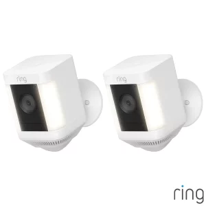 Ring Battery Spotlight Cam Plus in White 2 Pack