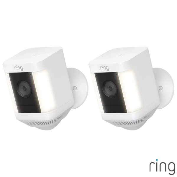 Ring Battery Spotlight Cam Plus in White 2 Pack