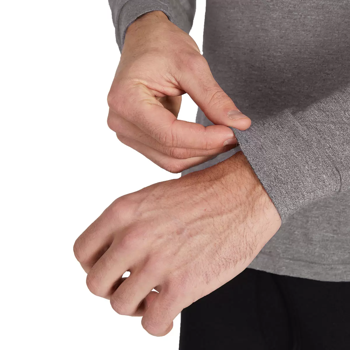 32 Degrees Mens 2 Pack Long Sleeve Heat T-shirt in Grey and White - Image 5