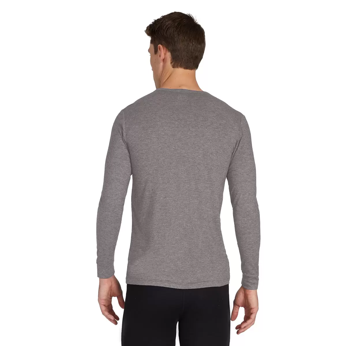 32 Degrees Mens 2 Pack Long Sleeve Heat T-shirt in Grey and White