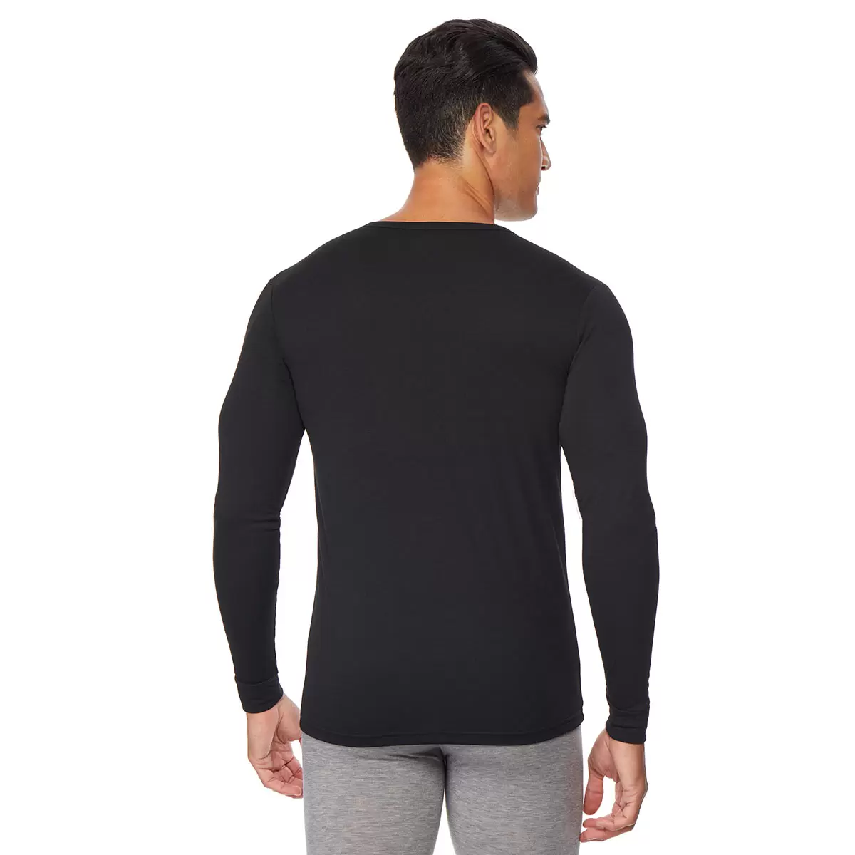 32 Degrees Mens 2 Pack Long Sleeve Heat T-shirt in Solid Black - Image 8