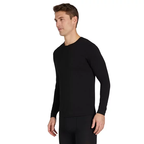 32 Degrees Mens 2 Pack Long Sleeve Heat T-shirt in Solid Black