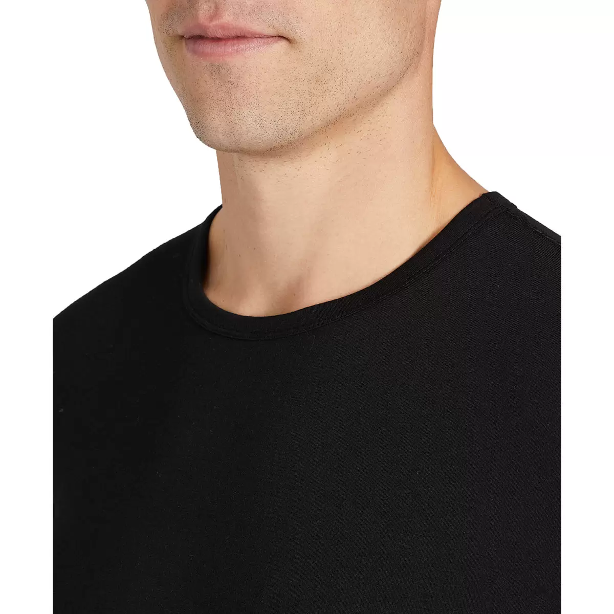 32 Degrees Mens 2 Pack Long Sleeve Heat T-shirt in Solid Black - Image 5