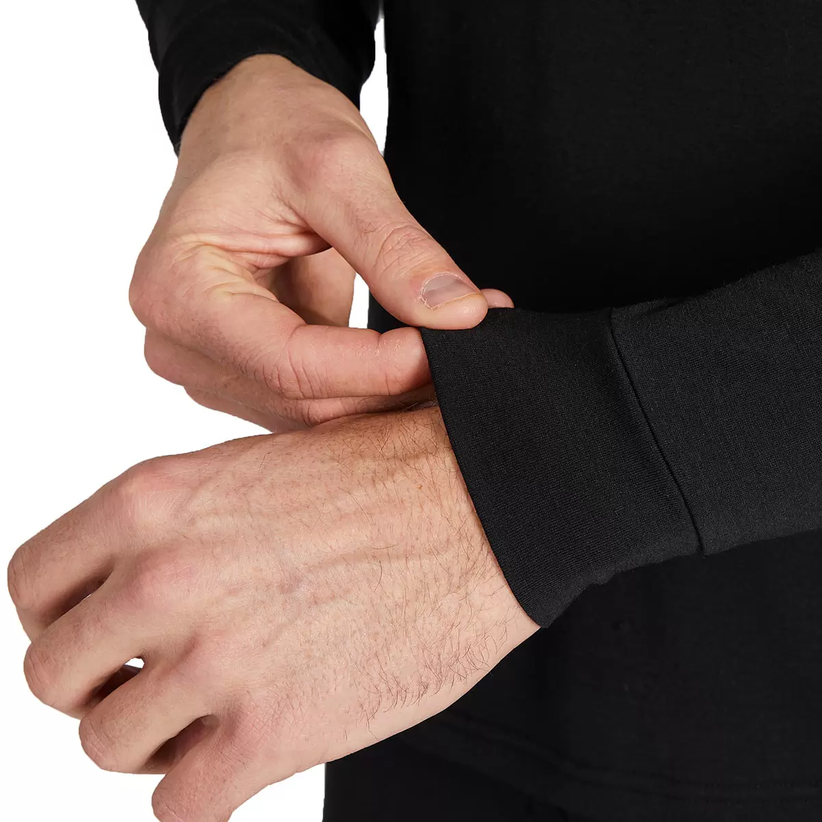 32 Degrees Mens 2 Pack Long Sleeve Heat T-shirt in Solid Black - Image 4