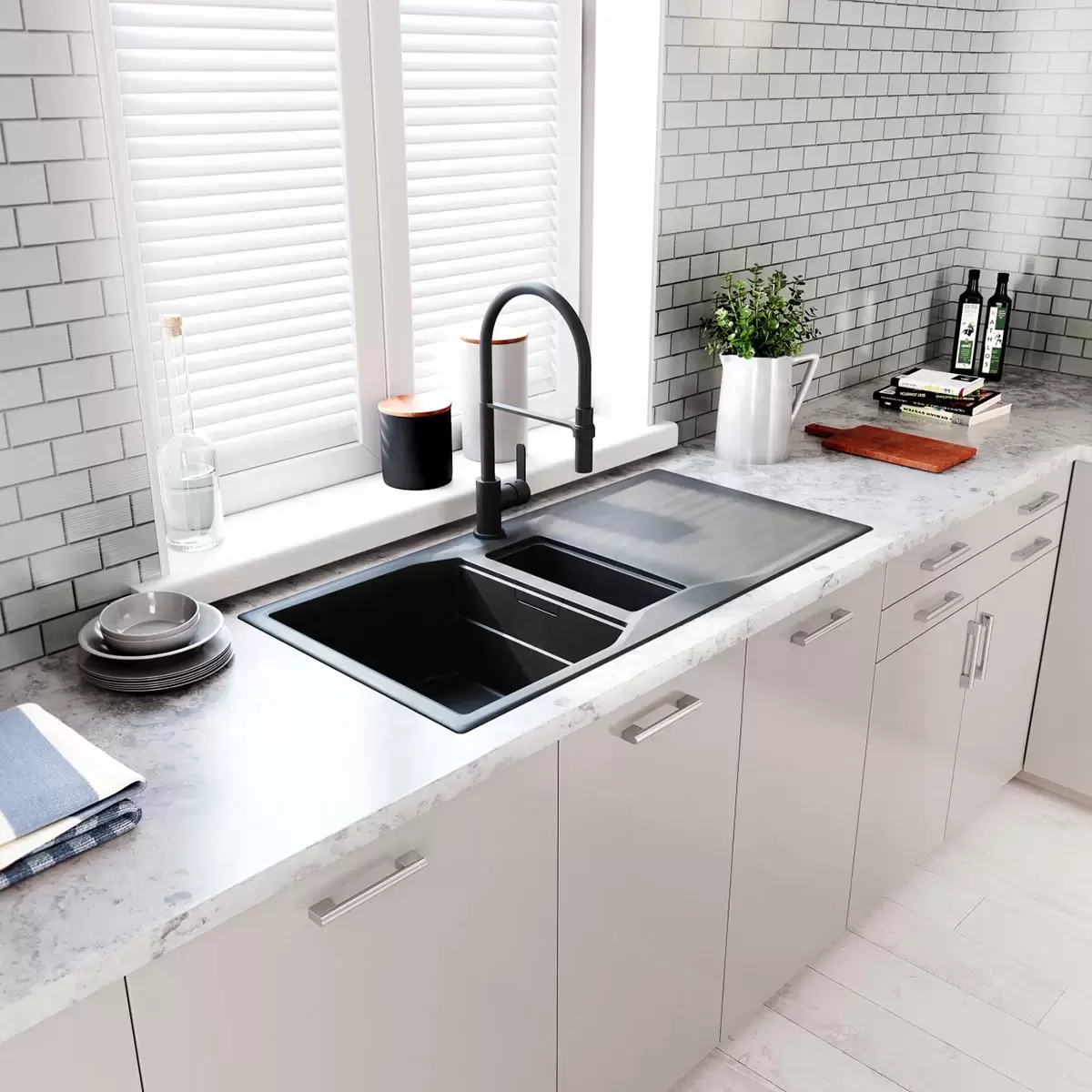 Methven Ellesmere Mono Kitchen Sink Mixer Tap in Black Model ELSMBK - Image 2