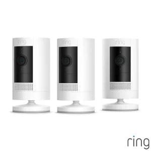 Ring Battery Stick Up Cam in White 3 Pack