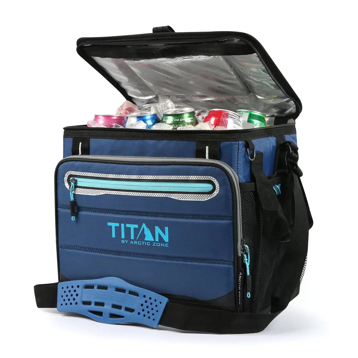 Titan Deep Freeze 40 Can Collapsible Cooler in Blue