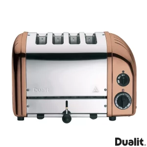 Dualit 4 Slot Classic Toaster With Sandwich Cage in Copper Spray Finish, 40597