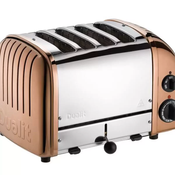 Dualit 4 Slot Classic Toaster With Sandwich Cage in Copper Spray Finish, 40597 - Image 2