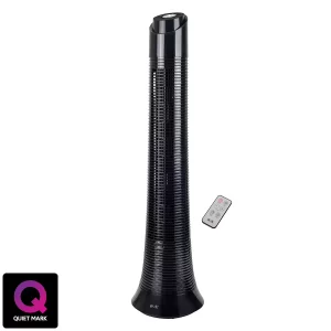 NSA Column Fan With Remote Control in Black TFDC-60-RC-BK
