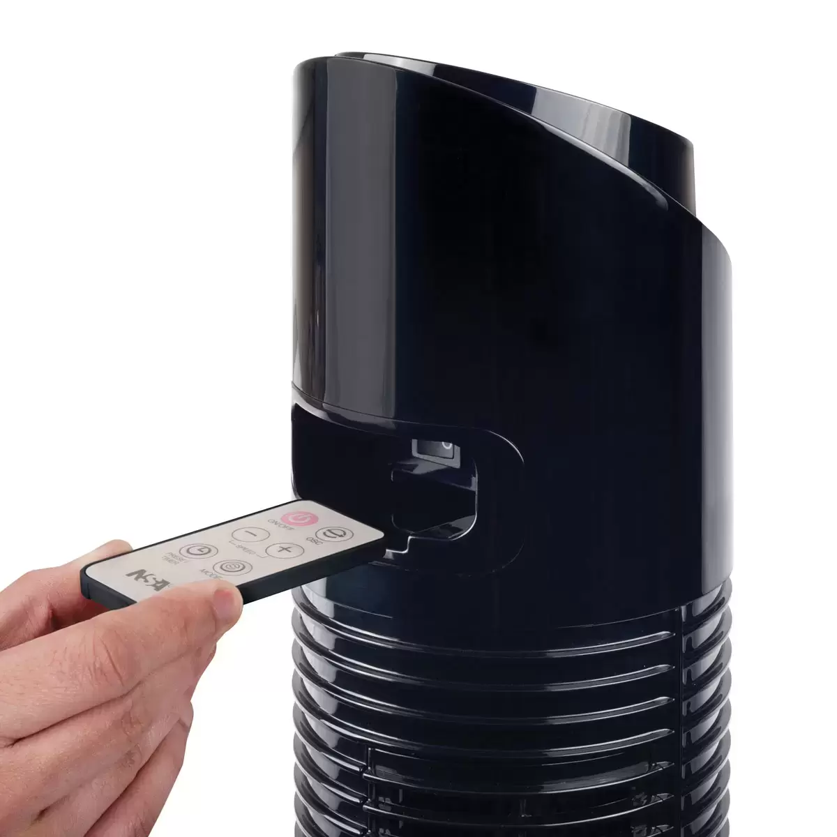NSA Column Fan With Remote Control in Black TFDC-60-RC-BK
