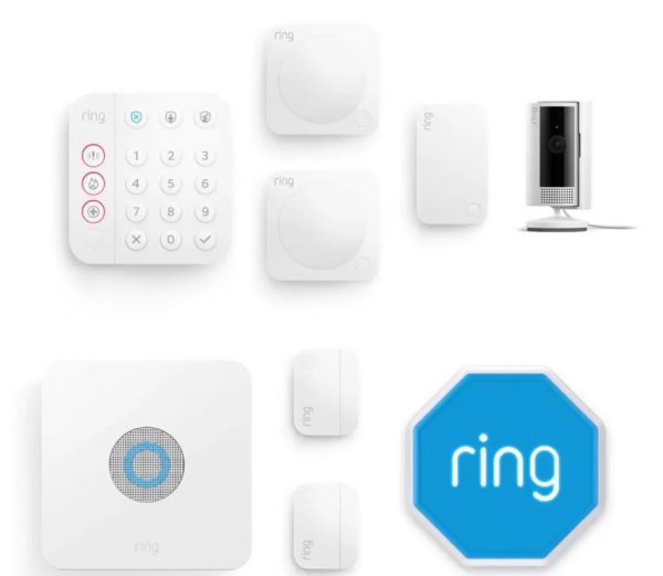 Ring 8 Piece Alarm 2nd Generation Camera Kit with Siren and Indoor Camera