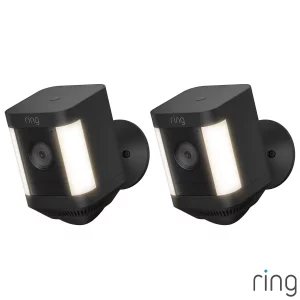 Ring Battery Spotlight Cam Plus in Black 2 Pack