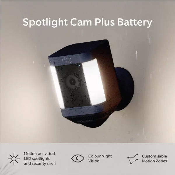 Ring Battery Spotlight Cam Plus in Black 2 Pack - Image 2