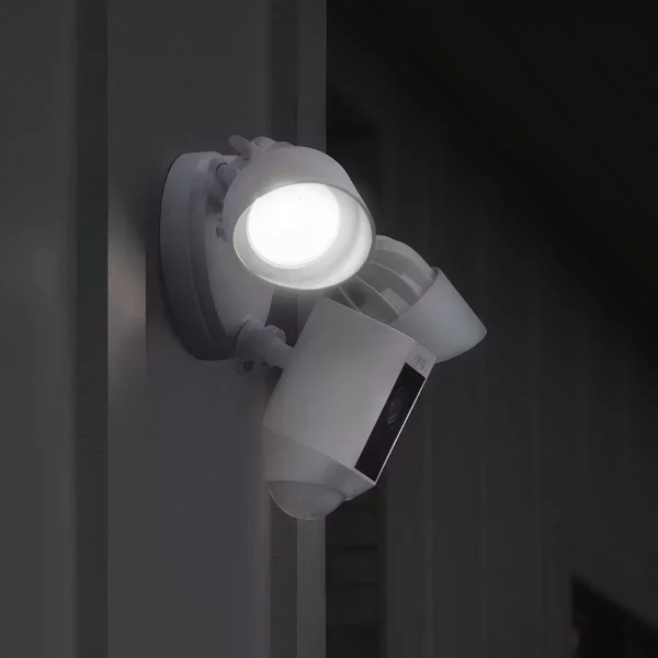 Ring Hardwired Floodlight Cam Plus in White 2 Pack