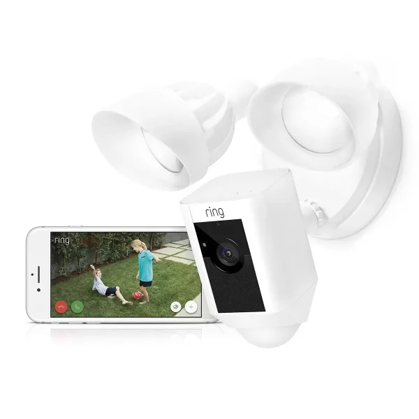 Ring Hardwired Floodlight Cam Plus in White 2 Pack - Image 4