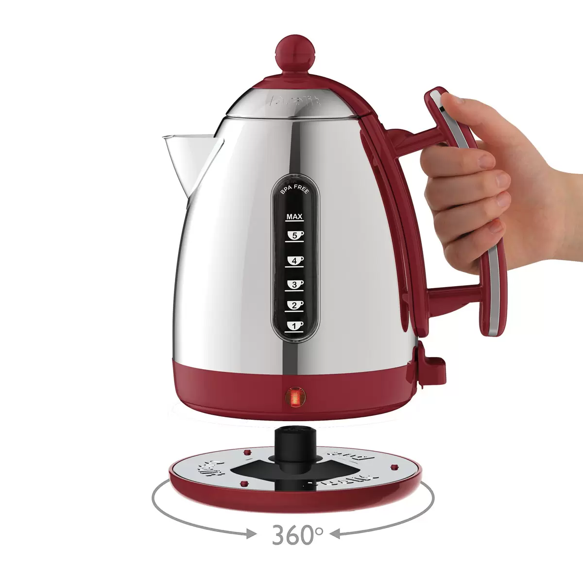 Dualit Lite Kettle Red 72001 1.5L - Image 3