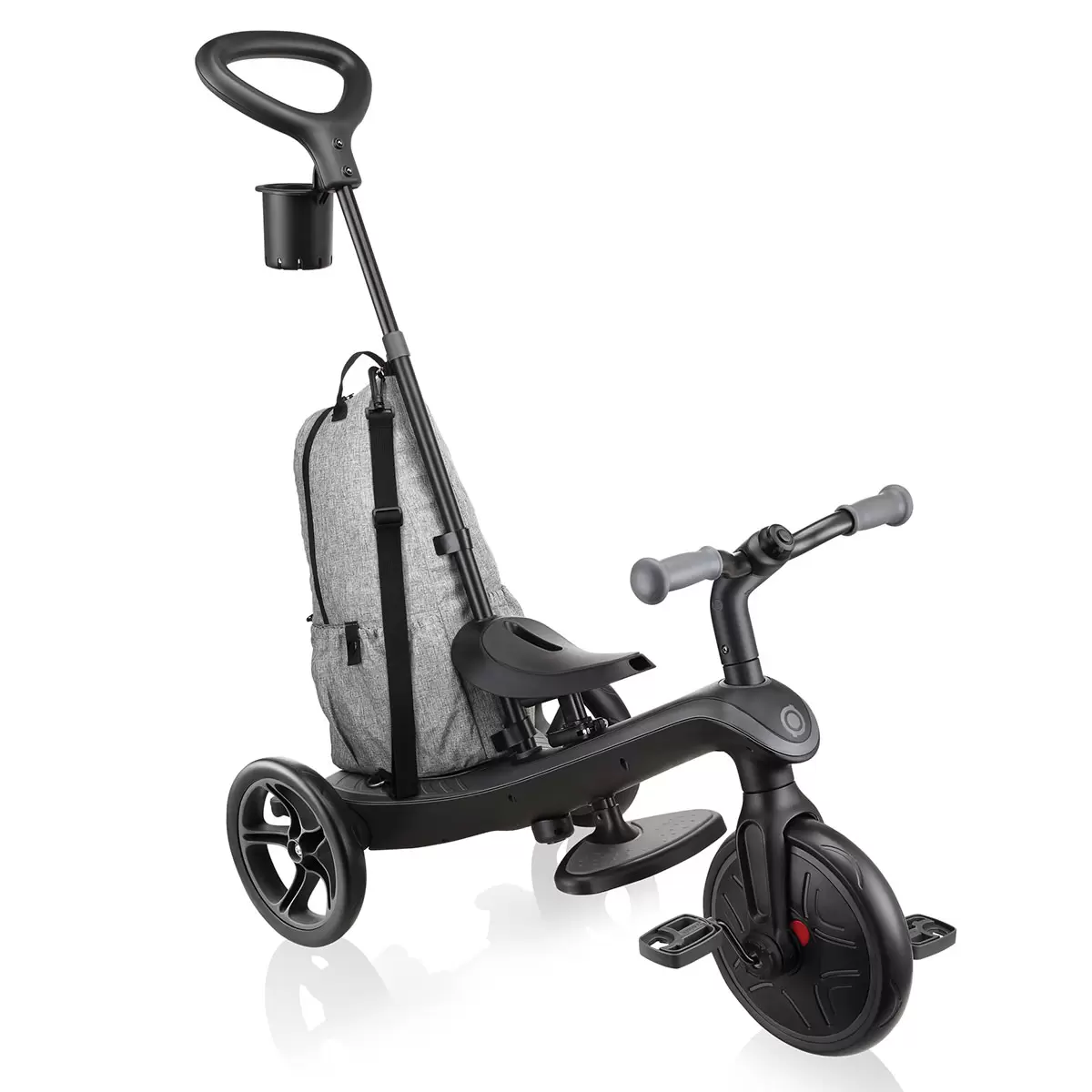 Globber Explorer Trike 4 in 1 Deluxe Play in Black and Grey - Image 5