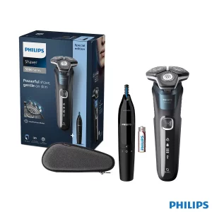 Philips Series 5 Electric Wet and Dry Shaver Trimmer Nose Trimmer and Travel Case S5889-11