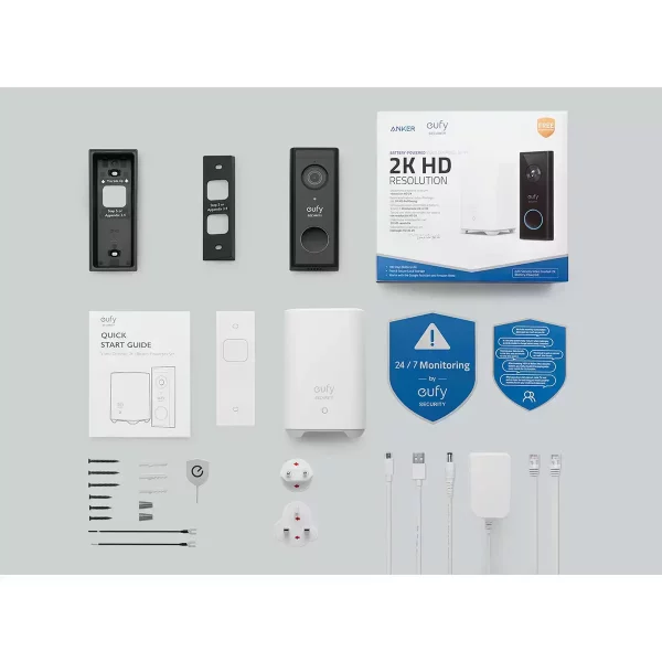 eufy 2K Video Battery Doorbell with HomeBase 2 16GB Local Storage - Image 7