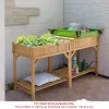 VegTrug Cedar Wood 80cm 8 Pocket Herb Garden Planter - Image 3