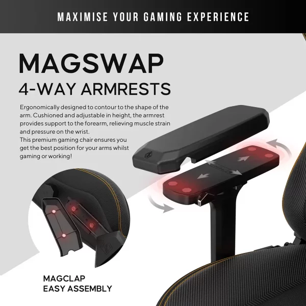anda seaT Kaiser Series 3 XL Gaming Chair in Black - Image 5