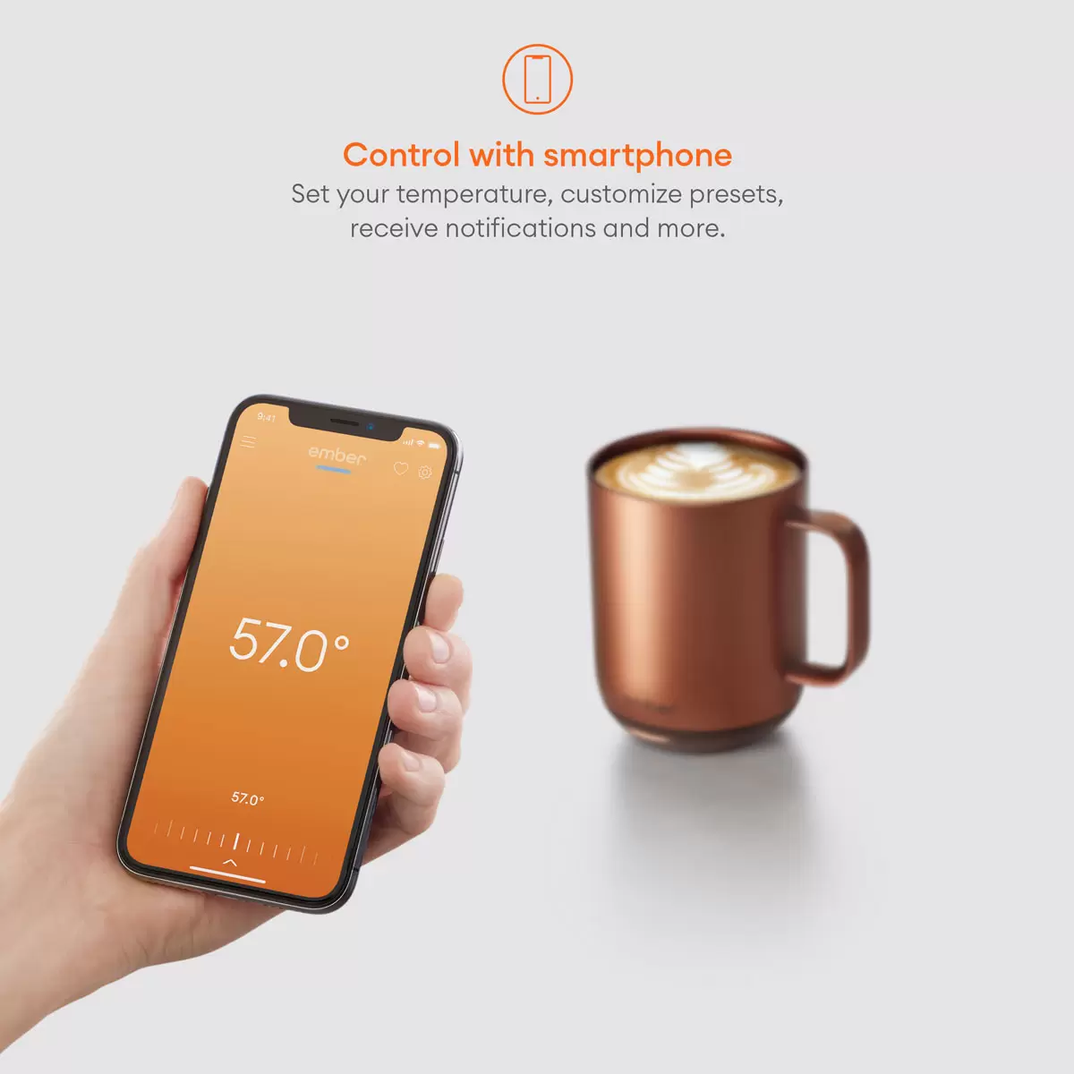 Ember Temperature Control Mug² in Copper CM191005EU 10oz (295ml) - Image 2