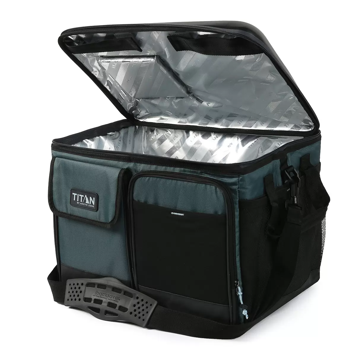 Titan 50 Can Collapsible Cooler with Table Top in Green - Image 3