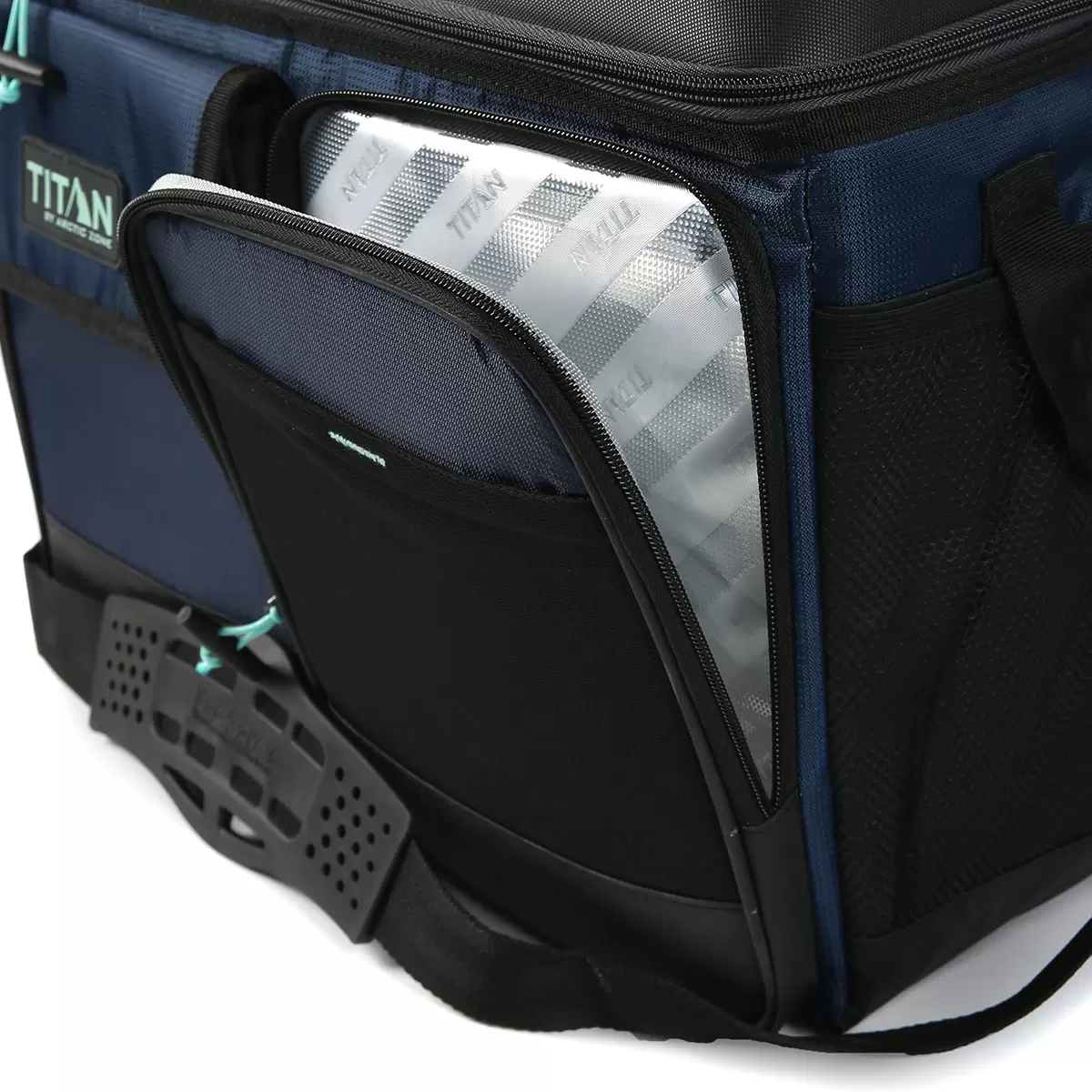 Titan 50 Can Collapsible Cooler with Table Top in Navy - Image 5