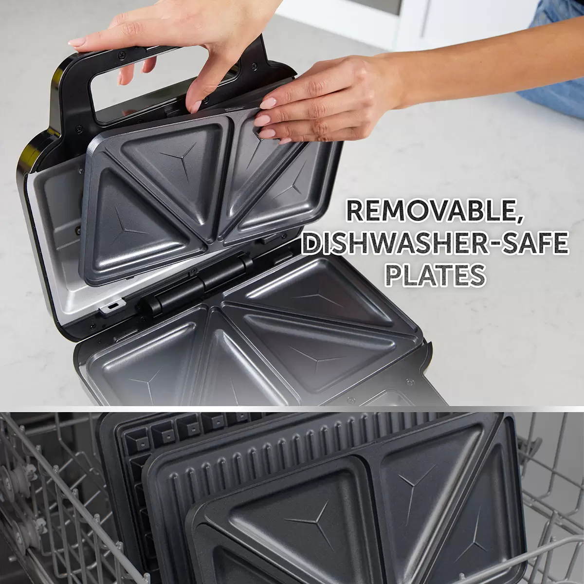 Breville 3 in 1 Sandwich Waffle and Panini Maker VST098 - Image 4