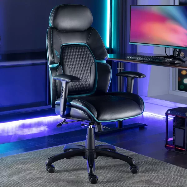DPS Centurion Gaming Office Chair with Adjustable Headrest in Black