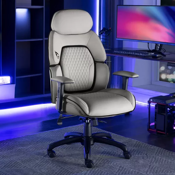 DPS Centurion Gaming Office Chair with Adjustable Headrest in Grey