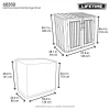 Lifetime Horizontal Wood Look 1300 Litre Storage Shed Model 60350 - Image 5