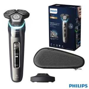 Philips Series 9000 Wet and Dry Electric Shaver with SkinIQ Technology Charging Stand and Travel Case S9974-35