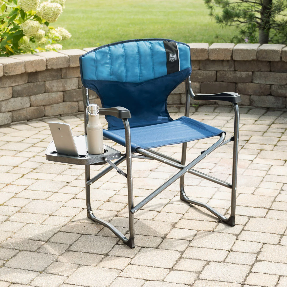 Timber Ridge Folding Directors Chair with Side Table