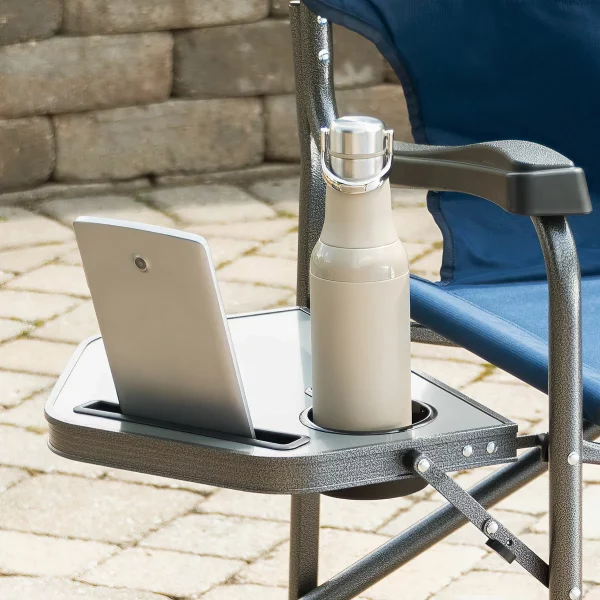 Timber Ridge Folding Directors Chair with Side Table - FAVROS.CO.UK