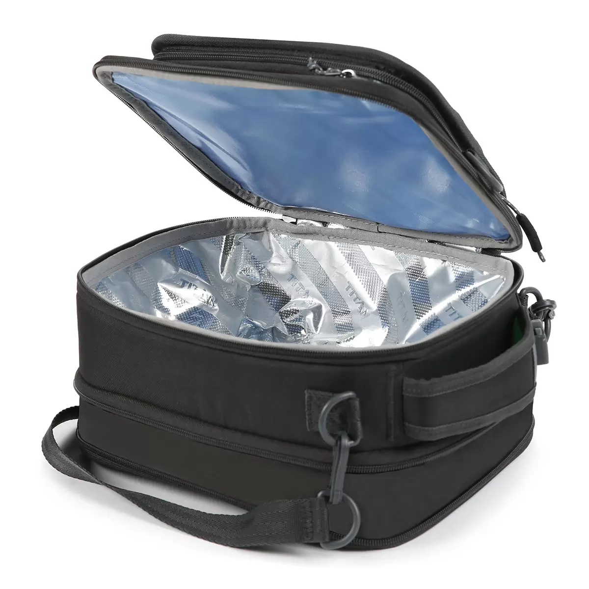 Titan Expandable Lunchbox with Ice Walls in Black - Image 3