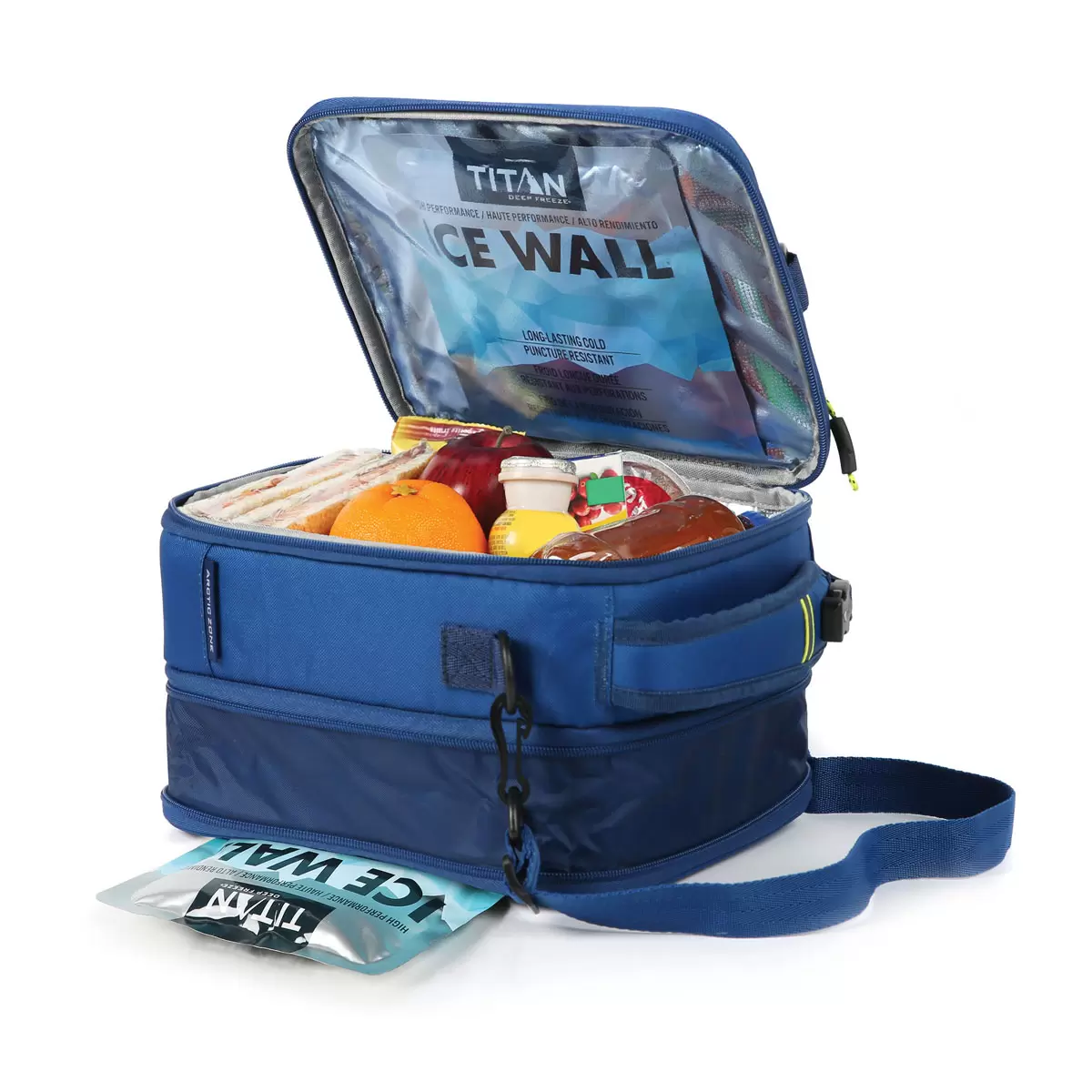 Titan Expandable Lunchbox with Ice Walls in Navy