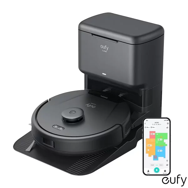 eufy L60 Hybrid Robot Vacuum with Self-Empty Station Hair Detangling Technology and Mop