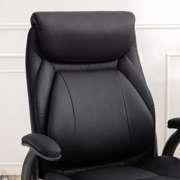 La-Z-Boy Air Lumbar Managers Office Chair with Flip Up Arms Black - Image 6