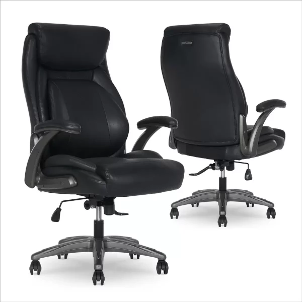 La-Z-Boy Air Lumbar Managers Office Chair with Flip Up Arms Black - Image 2